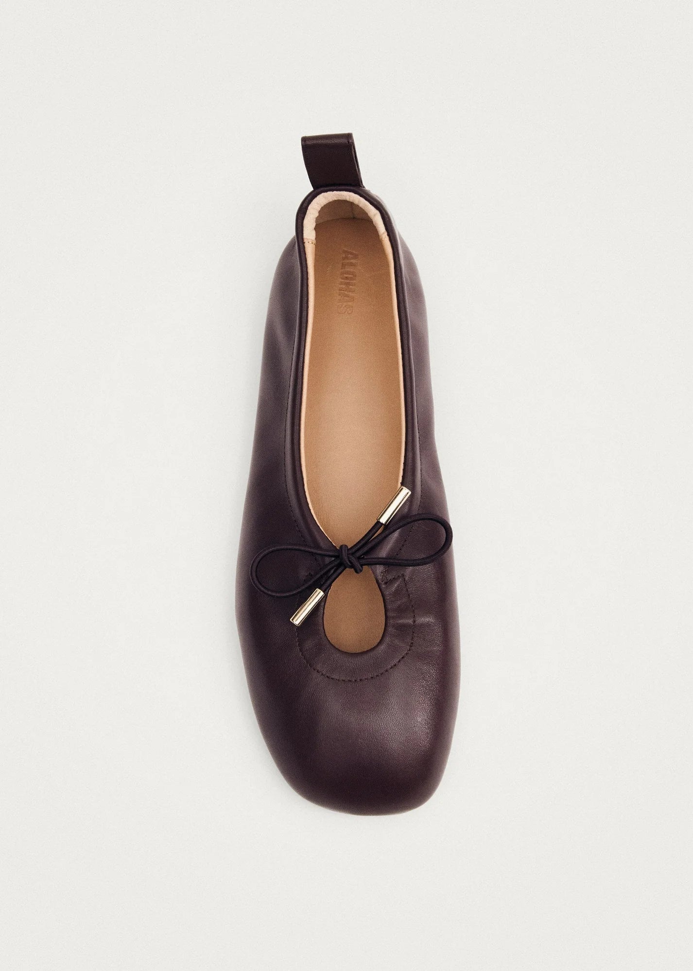 Rosalind Patent Brown Leather Ballet Flats