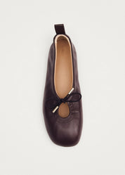 Rosalind Patent Brown Leather Ballet Flats