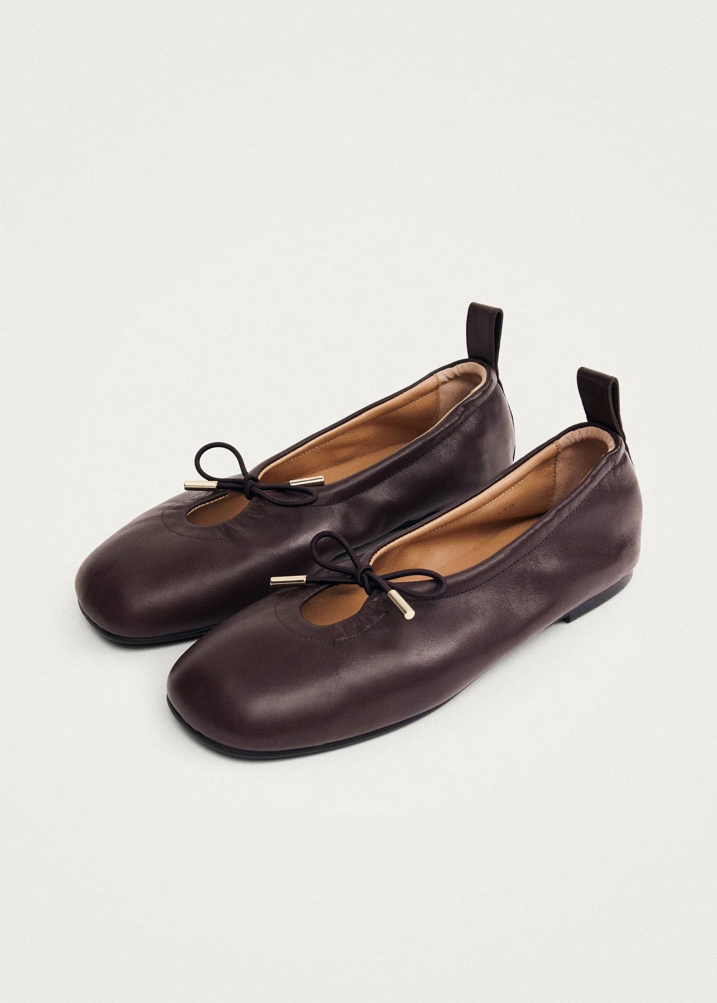 Rosalind Patent Brown Leather Ballet Flats