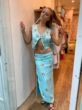 Load image into Gallery viewer, Scarlett Embroidered Skirt in Light Blue
