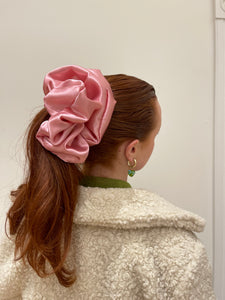 Giant Satin Scrunchie in Mauve
