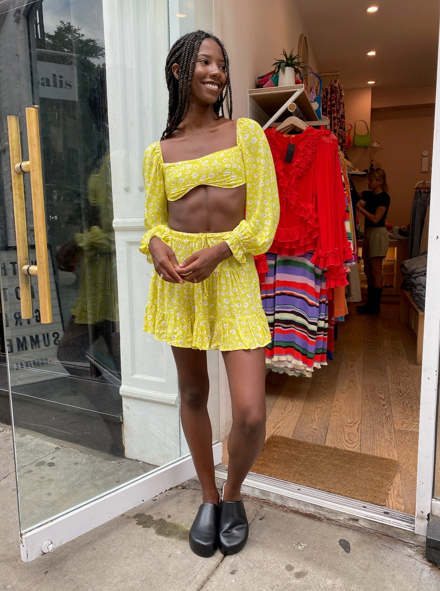 Saylor Floral Set in Lime
