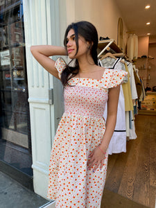 Noella Dress in Ditsy Strawberry Floral