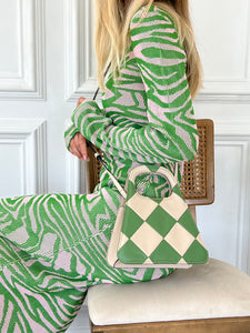 The A Scacchi in Ivory/Evergreen