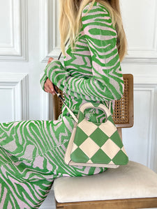 The A Scacchi in Ivory/Evergreen