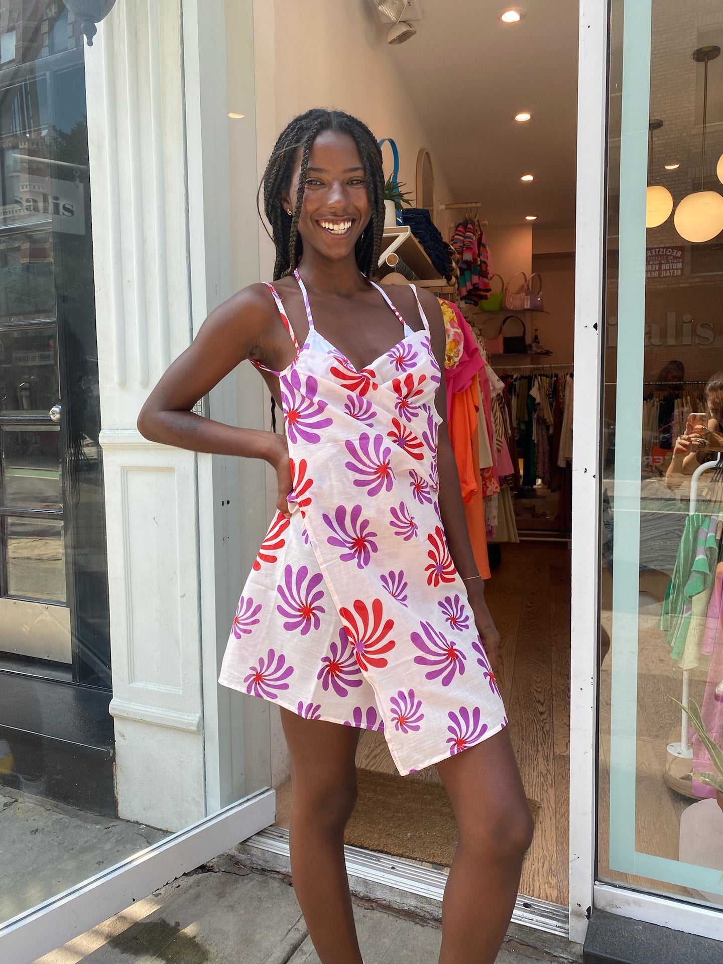 Pareo Dress in Retro Flower