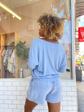Load image into Gallery viewer, Rib henley long sleeve in Robin
