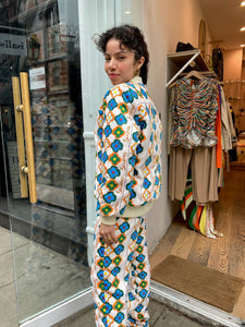 Ibby Flower Printed Terry Jacket