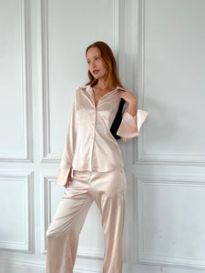 Tristan Satin Set in Fog
