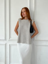 Load image into Gallery viewer, Bora Sleeveless Knit Top in Cool Grey
