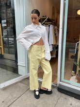 Load image into Gallery viewer, Recycled Leather Gaucho in Mellow Yellow
