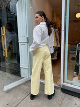 Load image into Gallery viewer, Recycled Leather Gaucho in Mellow Yellow
