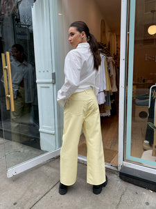 Recycled Leather Gaucho in Mellow Yellow