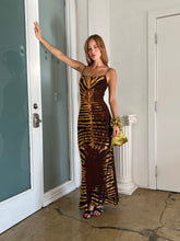 Load image into Gallery viewer, Scarlette Dress in Burnout Amber/Black
