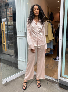 Tristan Satin Set in Fog