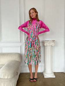 Rhode V-neck Sequined Dress