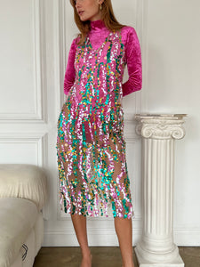 Rhode V-neck Sequined Dress
