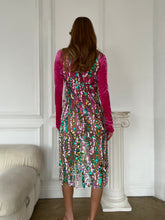 Load image into Gallery viewer, Rhode V-neck Sequined Dress
