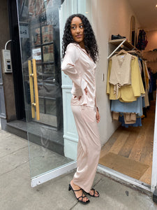 Tristan Satin Set in Fog