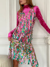 Load image into Gallery viewer, Rhode V-neck Sequined Dress
