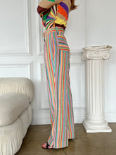 Load image into Gallery viewer, Lula Multicolor Striped Pleated Corduroy Pants
