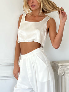 Charlie Crop in Ivory