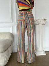 Load image into Gallery viewer, Lula Multicolor Striped Pleated Corduroy Pants
