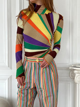 Load image into Gallery viewer, Cody Sun-Ray Printed Knit Turtleneck Top
