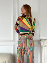 Load image into Gallery viewer, Cody Sun-Ray Printed Knit Turtleneck Top
