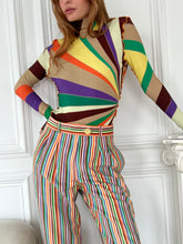 Load image into Gallery viewer, Cody Sun-Ray Printed Knit Turtleneck Top
