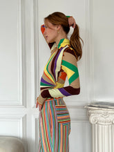 Load image into Gallery viewer, Cody Sun-Ray Printed Knit Turtleneck Top
