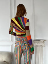 Load image into Gallery viewer, Cody Sun-Ray Printed Knit Turtleneck Top
