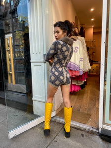 London Check Knit Body in Multi
