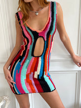 Load image into Gallery viewer, Dionisia Crochet Mini Dress in Multi
