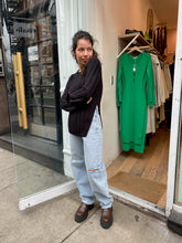 Load image into Gallery viewer, Maura Sweater with Slit in Black
