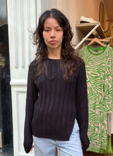 Load image into Gallery viewer, Maura Sweater with Slit in Black
