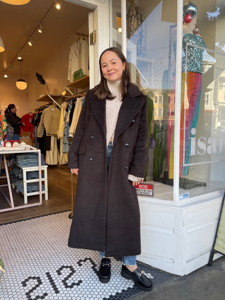 Morana Coat in Dark Brown