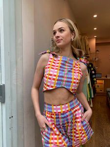 Nudos Top in Tartan Charra