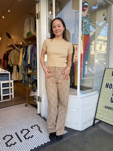 Rib Baby Tee in Oat