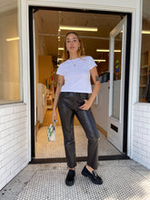 Load image into Gallery viewer, Jolene High Rise Vintage Slim Recycled Leather in Chocolate Torte
