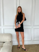 Load image into Gallery viewer, Hallie Halter Top &amp; Skirt Set in Black
