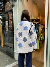 Load image into Gallery viewer, Blue Lone Star Vintage Quilted Jacket With Black Trim
