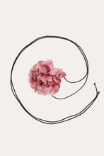 Load image into Gallery viewer, Rosa Flower Necklace in Rose &amp; Black
