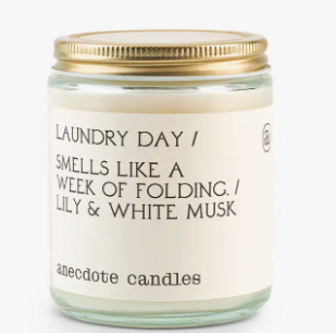 Glass Jar Candle Laundry Day