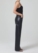Load image into Gallery viewer, Recycled Leather Annina Trouser Jean in Black
