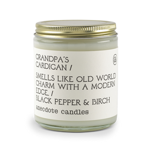 Glass Jar Candle Grandpa's Cardigan