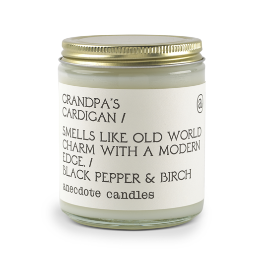 Glass Jar Candle Grandpa's Cardigan