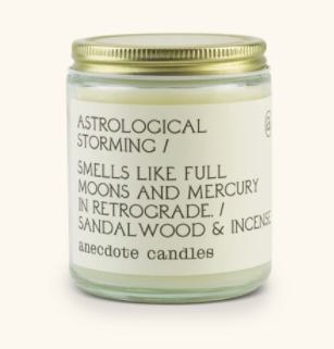 Glass Jar Candle Astrological Storming