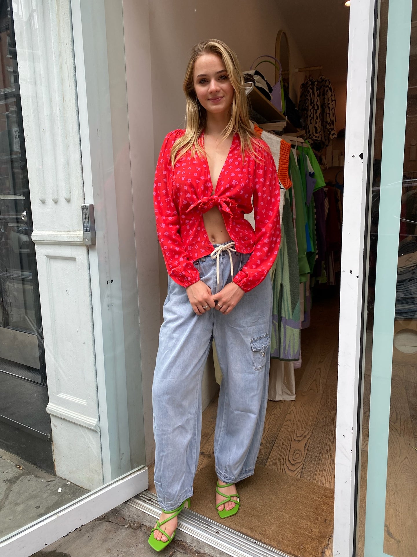 Sarin Top in Sunset Floral Print