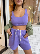 Load image into Gallery viewer, Eco-Fleece Sporty Bra in Lavender
